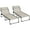 Khaki, variant on Topcobe Sturdy Outdoor Lounger with Reclining Feature, 25.6" x 74" x 14.2", Gray Chaise Set for Patio, Deck, and Garden Relaxation
