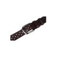 thumbnail image 4 of INSPIRE CHIC Unisex Hollow Leather Belts Rectangle Pattern with Alloy Buckle Width 1 1/4' Dark Brown 110cm, 4 of 6