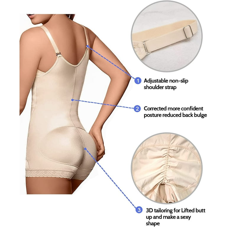 SHAPERX Low Back Bodysuit for Women Tummy Control Shapewear