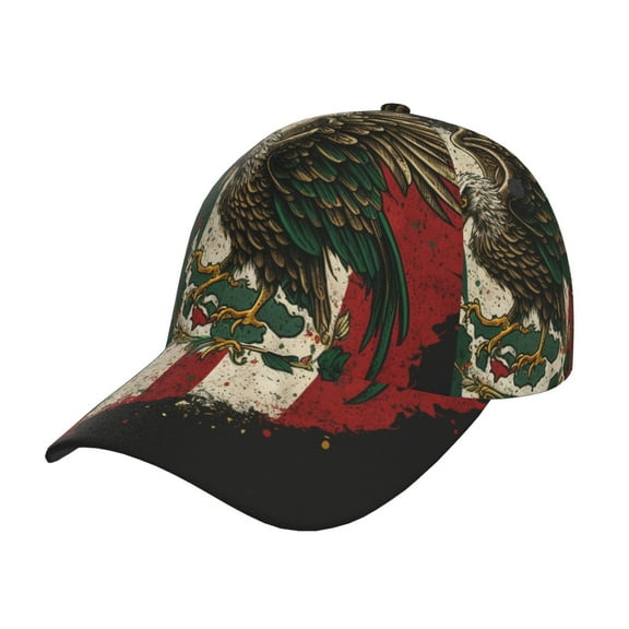 Baseball Cap Dad Hat Adjustable Trucker Hats Snapback Men Women, Eagle Flag Of Mexico Mexican Flags