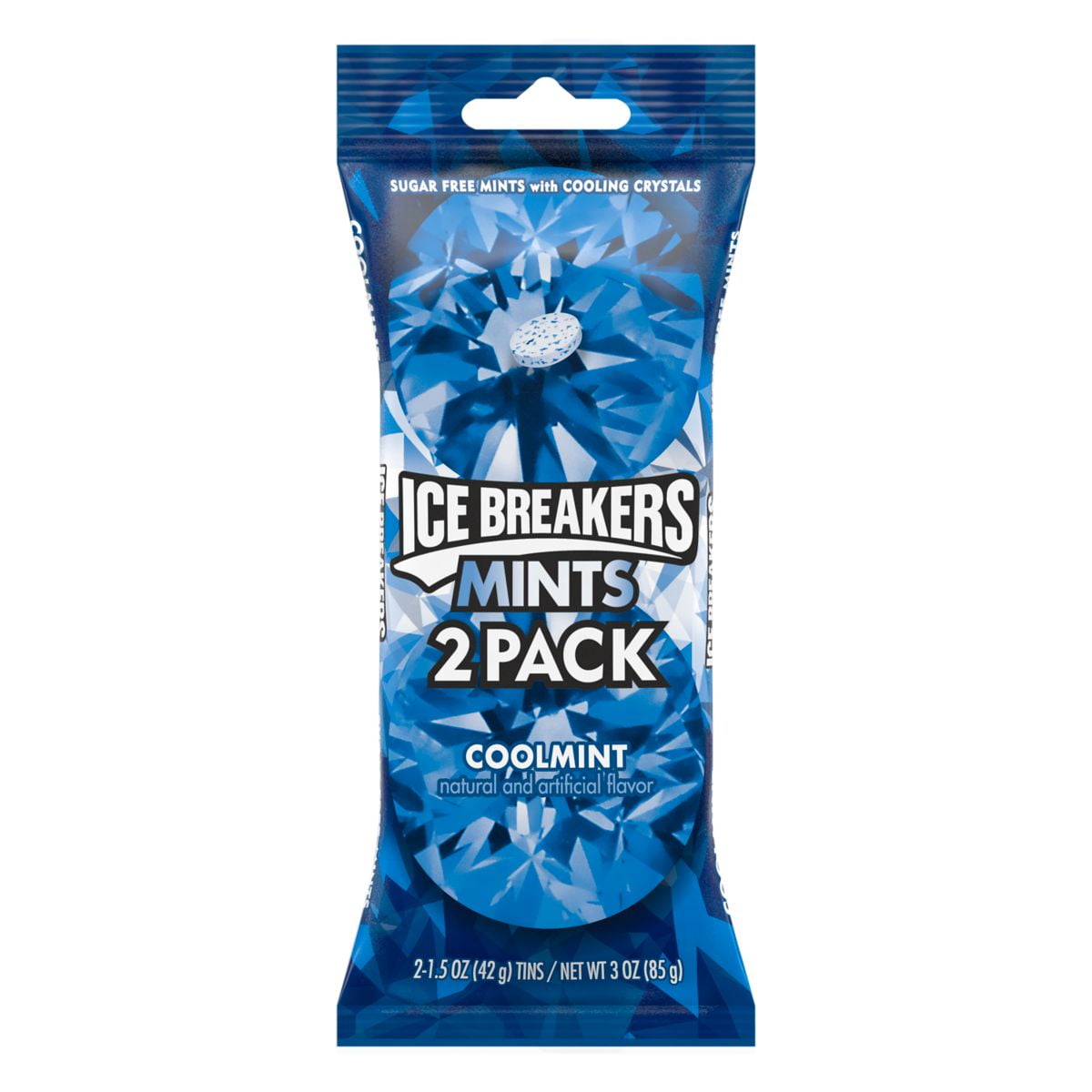 ICE BREAKERS Cool Mint Sugar Free Mints, 3oz 2 Pack, Bag