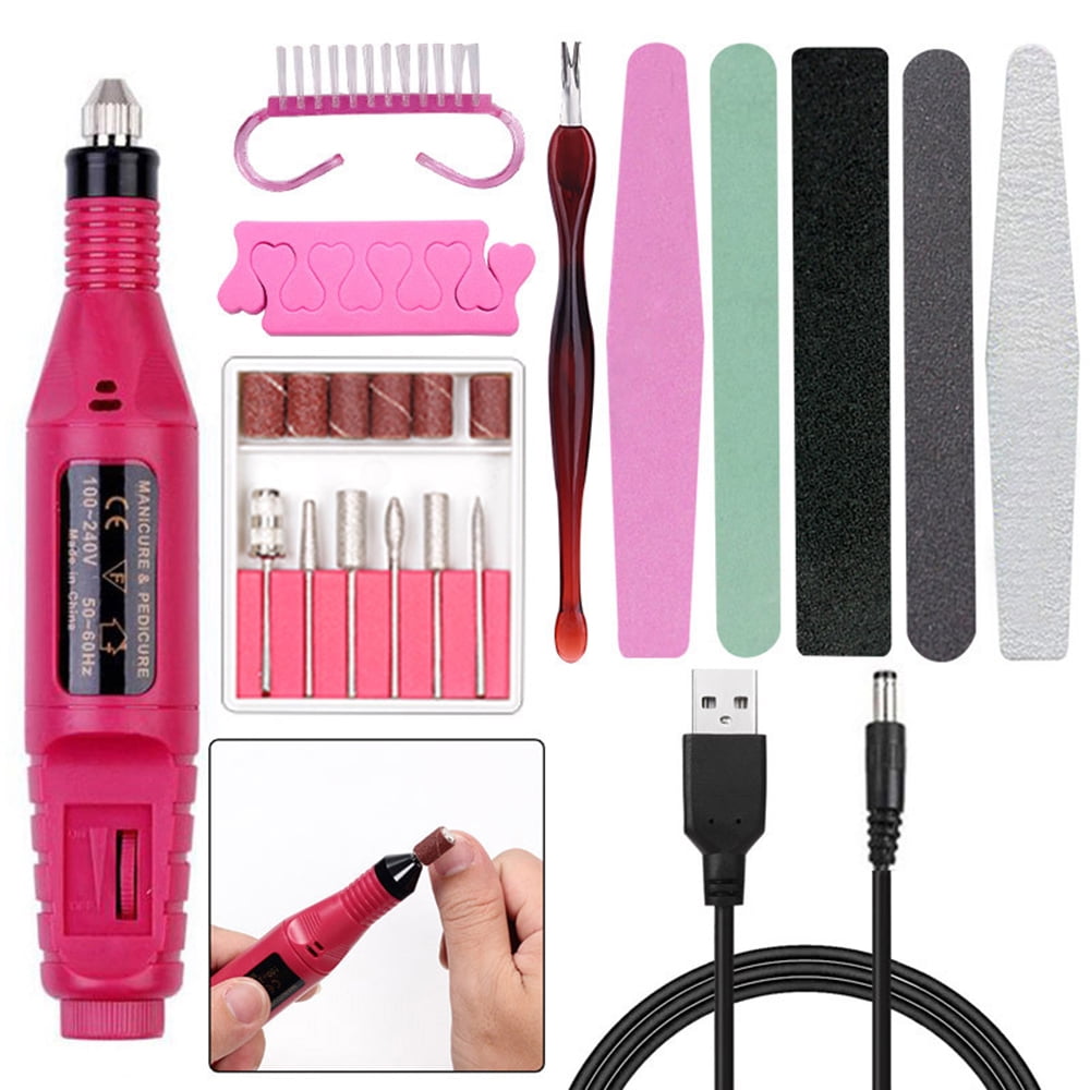 T1 Portable Pen Sander Nail Set Drill Set Peeling Skin Polishing Pen