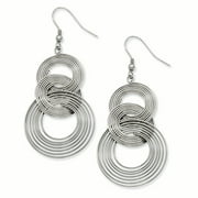 PRIMAL STEEL Stainless Steel Multiple Circle Dangle Earrings