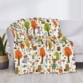 thumbnail image 3 of Yiaed Animals Forest Print Blanket Throw Blanket Soft Cozy Flannel Blanket for Home Bed Sofa Couch Chair-40"x30", 3 of 6
