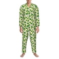thumbnail image 3 of Sikiie Cartoon Frogs Mens Pajama Set, Soft Warm Long Sleeve Sleepwear, Cozy Button-Down Pjs for Men-Large, 3 of 7