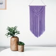 thumbnail image 3 of Winterdemoon Macrame Wall Hanging Boho Woven Tapestry Home Decor Purple, 3 of 4