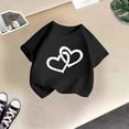 thumbnail image 5 of WEAIXIMIUNG T-Shirts Fille Tout-Petit 2T Multipack Fille Enfant Mignon Graphique Col Rond Manches Courtes Tee Été Décontracté T-Shirt 120, 5 of 5