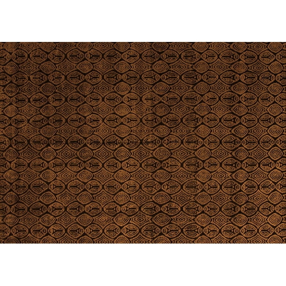 Ahgly Company Indoor Rectangle Abstract Orange Modern Area Rugs, 2' x 4'