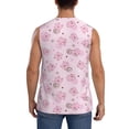 thumbnail image 4 of Lsque Cute Pig Print Men's Cotton Blend Sleeveless Muscle Shirts (S-3XL)- Moisture Wicking, Odor Protection, UPF 30+,Small, 4 of 8