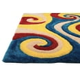 thumbnail image 5 of HR HANDCRAFT RUGS, Multi shag Rug 5X7 for Living Room Decor 2021 Rug Trends Bright Modern Swirls Pattern, 3-D Hand Curved Shaggy Rug Blue/red/Yellow/Cream, 5 of 7