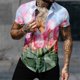 thumbnail image 2 of Men's Hawaiian Printed Button Short Sleeve Shirts Men's Casual Fashion Short Sleeve ShirtsM, 2 of 4
