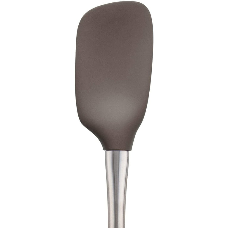  Tovolo Flex-Core Stainless Steel Handled Spoonula Spatula  Spoon, Ergonomic Grip, Dishwasher Safe, Charcoal: Home & Kitchen