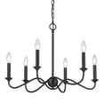 thumbnail image 4 of Tanner Traditional Black 6 Light Chandelier, 4 of 5