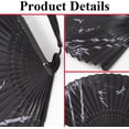 thumbnail image 6 of Retro Folding Fan Chinese Japanese Black Oriental Elegant Vintage Bamboo Silk Fan Dragonflies Bamboo Prom Decor Handmade Gift Handheld Fan for Wedding Tea Party Dancing Decorations, 6 of 6