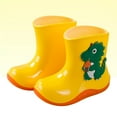 thumbnail image 2 of Hpapadks Toddler Rain Boots Elastic Mouth Textured Soles Non Slip Light Comfortable Water Boots Toddler Shoes Yellow 2.5-3 Years, 2 of 4
