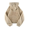 thumbnail image 3 of fatyb Women's Fuzzy Hoodies with Pocket Fleece Long Sleeve Pullover Casual Thermal Hooded Sweatshirts, 3 of 5