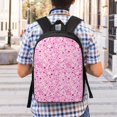 thumbnail image 5 of Disketp Breast Cancer Awareness2 School Backpack, Lightweight Basic Middle School Bookbags 17 Inch Casual Daypack for Student College, Travel or Outdoor, 5 of 6