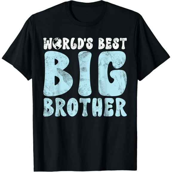 Worlds best Big Brother T-ShirtMen's and women's gift, black and white T-shirt, size: Extra large S-4XL