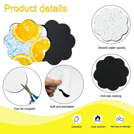 

42Pcs Sublimation Coasters Blank Heat Transfer Cup Coaster Heat Press Printing Crafts Cup Mat Non-Slip Coaster DIY Craft