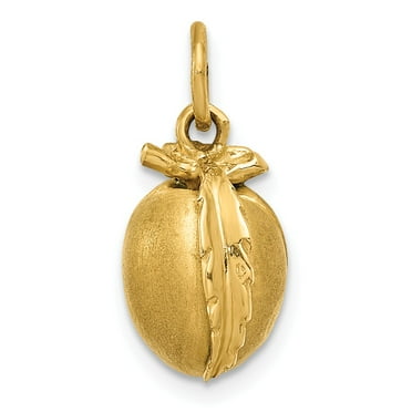 14k Yellow Gold Peach Charm