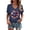 Blue, variant on Womens T Shirts Summer Tops Casual Print V Neck Short Sleeves Clothes
