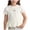 Beige, variant on Girls Lettuce Trim Basic Solid Tee Shirts Ribbed Knit Casual Blouse Tops for 1-10T