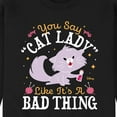 thumbnail image 3 of Disney Classics - Cats & Dogs - Cat Lady Like Its A Bad Thing - Men's Crew Neck Fleece Pullover, 3 of 5