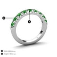 thumbnail image 4 of TriJewels 1.04 ctw Green Garnet (3.00 mm) 9 Stone Wedding Band in 10K White Gold, 4 of 6