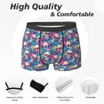 thumbnail image 2 of Men's Boxer Briefs, Skull blue leaf Soft Comfy Mens Underwear Boxer Briefs Breathable With Widen Waist, 2 of 7