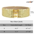 thumbnail image 6 of Sequin Elastic Wide Belts for Women Sparkly Glitter Stretch Disco Belt for Dresses 70s 80s Costume Party, 6 of 9
