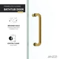 thumbnail image 6 of Raymore Series 60" W x 62" H Frameless Sliding Tub Door in Brushed Gold, 6 of 9