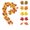 A, variant on Vibrant Colorful Artificial Maple Leaf Rattan, Fall Foliage Garlands, Decorative Vines for Fireplace, Dining Table, Home Interior, Halloween and Thanksgiving Seasonal Decor, B