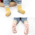 thumbnail image 3 of Tisoloow Toddler Non Slip Socks with Grips Baby Socks for Kids Girls Boys Baby Cotton Ankle Crew Socks with Grippers 5 Pairs D 0-1 Years, 3 of 9
