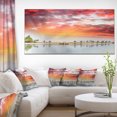 thumbnail image 1 of Roatan Beach Sunset Panorama - Seashore Photo Canvas Art Print, 1 of 3