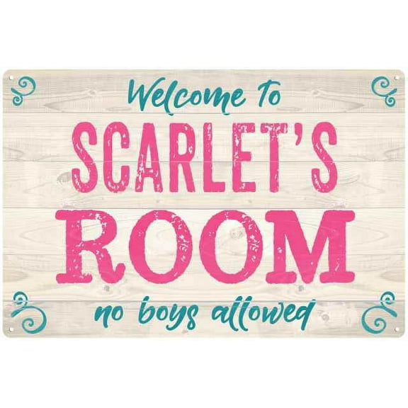SCARLET'S Room Kids Bedroom Sign 8x12 Metal Sign 208120089396
