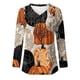 thumbnail image 4 of Camisetas con cuello en V para mujer Camisetas con estampado de Halloween Camiseta de manga corta Blusa Tops Fridja  bvmnju3448, 4 of 4
