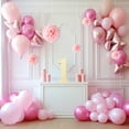 thumbnail image 4 of Conjunto de Bolas de papel Inteprter Rosa de 7,8 pulgadas Con pompón para fiesta, 4 of 6