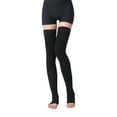 thumbnail image 5 of AMZAM Thigh High Compression Stockings for Unisex, Open Toe, 20-30mmhg, Black S, 5 of 7