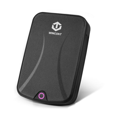 WINCENT Portable Gun Safe for Handguns w/ Fingerprint Scanner and LED Light
