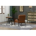 thumbnail image 4 of Luccalily Leisure Chair with Solid Wood Armrest and Feet, Mid-Century Modern Accent chair, for Living Room Bedroom Studio chair, 4 of 12