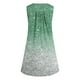 thumbnail image 5 of Vestido sin Mangas para las Mujeres Pullover con Botón de Impresión Espumante Vestido de Cuello Redondo, Vestido Lindo de Pascua de Poliéster para Fiesta, Diario Y Caso de Exposición, 5 of 8