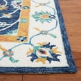 thumbnail image 3 of SAFAVIEH Micro-Loop Lavina Medallion Area Rug, Blue/Ivory, 5' x 8', 3 of 11