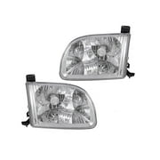 APA Replacement Headlight for 00 01 02 03 04 2000 2001 2002 2003 2004 Tundra Access Cab Passenger Right + Driver Left PAIR Set  811100C010  811500C010  TO2503129  TO2502129