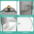 thumbnail image 5 of Sliding Lid Toothbrush Holder with Cover, Concealed Toothbrush Holder for Tooth Brush Makeup, 360 Rotating Dustproof Rotating Makeup Organizer for Vanity Desktop Bathroom Countertop(Green), 5 of 7