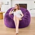 thumbnail image 2 of XIECUVA Bean Bag Chair Stuffed with Foam For Adults，Folding Beanbag Chairs Lounge Sofa Bed，Medium Size Memory Foam Mattress，4 ft, 2 of 8