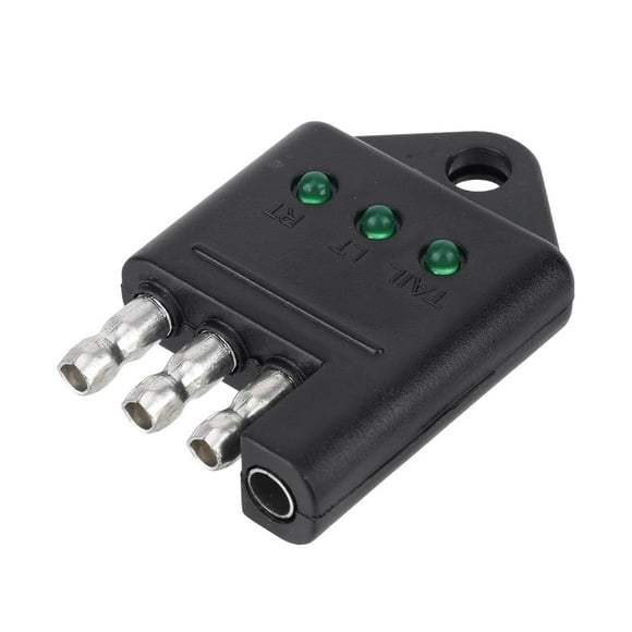 Probador de enchufe de Remollet de 4 Pins, Probador de cableado de Remollet plano de 4 Vas con indicadores LED para conector de cable, Seal de giro de freno y luces traseras, Solicin Rpida de