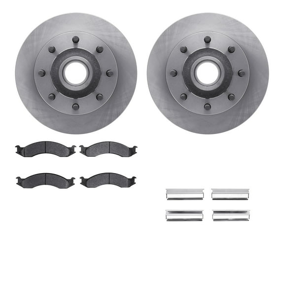 Dynamic Friction Company Front Brake Rotors with 5000 Advanced Brake Pads includes Hardware 6512-99321