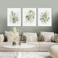 thumbnail image 4 of FCCUYE Watercolor Botanical Wall Art Set of 3 Boho Sage Green Wildflower Canvas Wall Art Prints Modern Floral Wall Decor for Bedroom Living Room Bathroom Decorations Wood d 12x16 Inches, 4 of 7