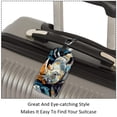 thumbnail image 3 of Square 2Pack PU Leather Abstract Rhinoceros Cruise Luggage Tag with Privacy Cover and Name ID Tag for Travel Handbags Backpacks Luggage Tags, 3 of 6