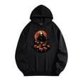 thumbnail image 5 of yoeyez Oversized Hoodies for Women Graphic Fall Fashion Pullover Skull Print Halloween Hooded Sweatshirts with Kangaroo Pockets Black,L, 5 of 7